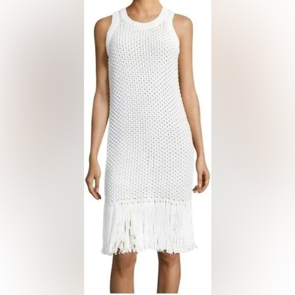 MICHAEL Michael Kors Women's Fringed Cotton-Blend Knit Dress